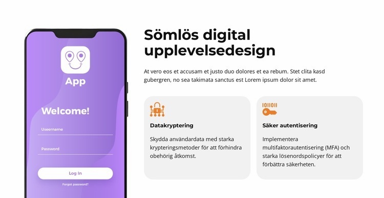 Framtidsförberedda applikationer HTML-mall