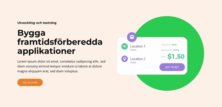 Anpassad mobilapp HTML-mall