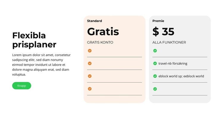 Digital upplevelsedesign HTML-mall