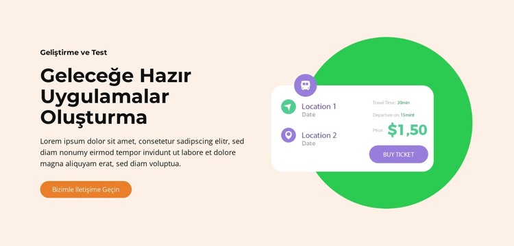Özel Mobil Uygulama Web Sitesi Şablonu