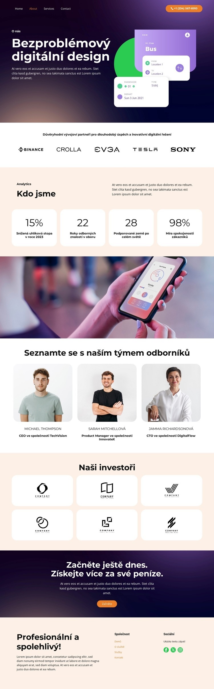 Nápad a plánování Šablona HTML