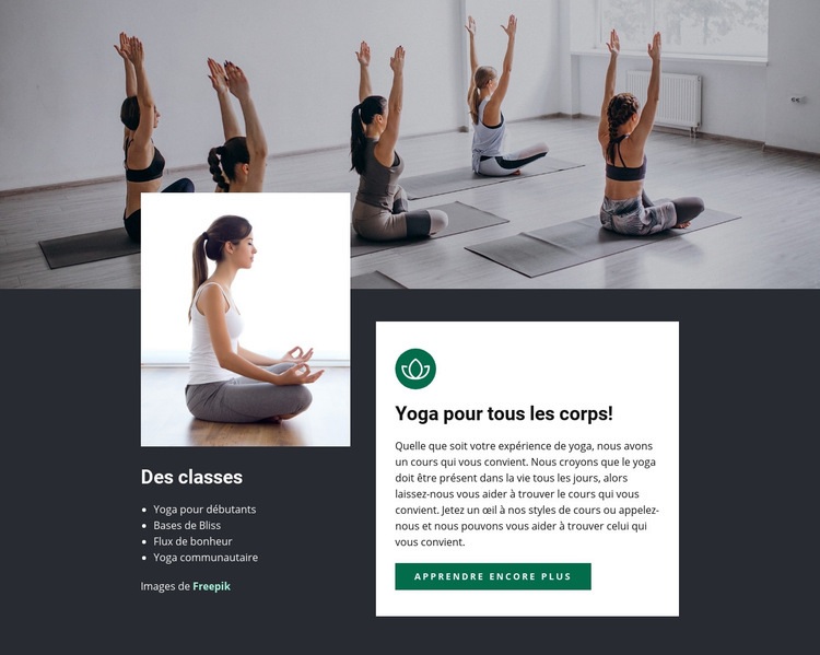 Yoga Ashtanga Maquette de site Web
