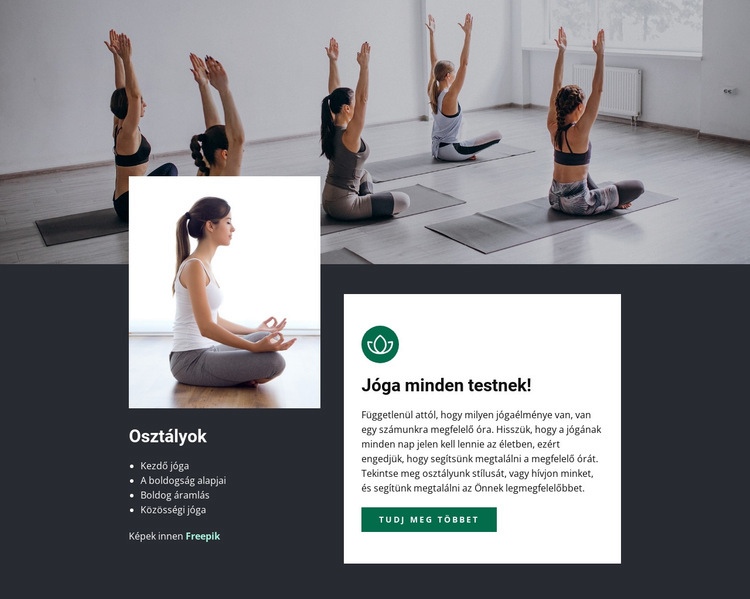 Ashtanga jóga Weboldal sablon