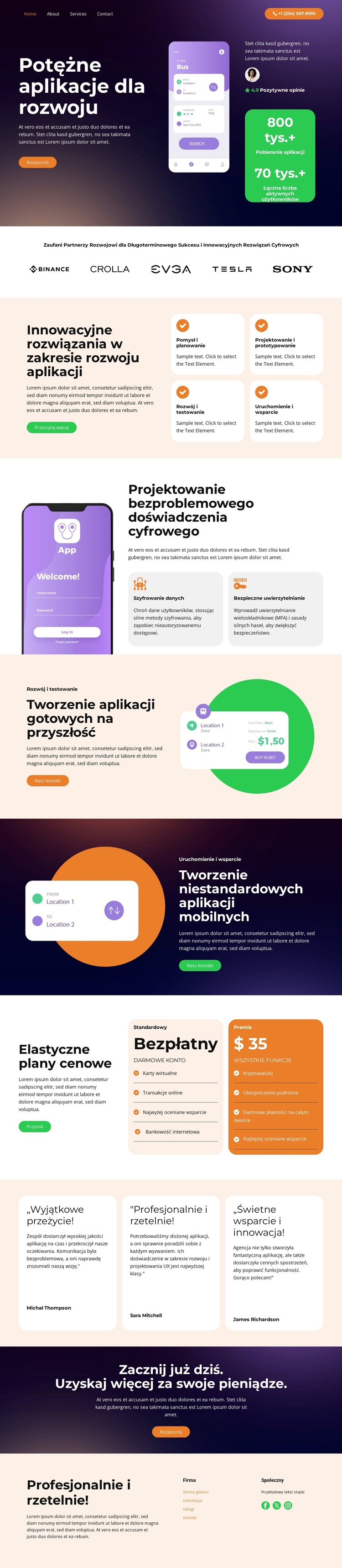 Przekształć pomysły w aplikacje Motyw WordPress