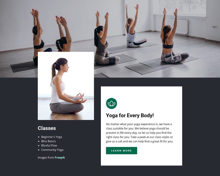 Ashtanga yoga Html webbplatsbyggare