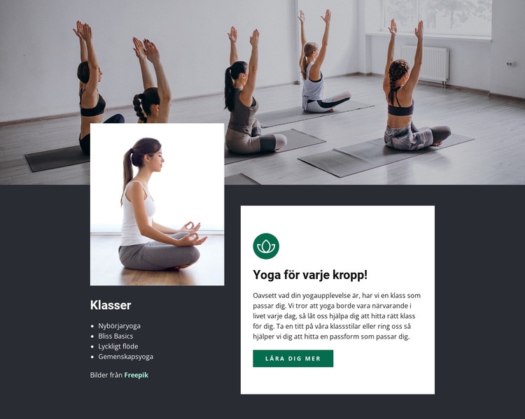Ashtanga yoga HTML-mall