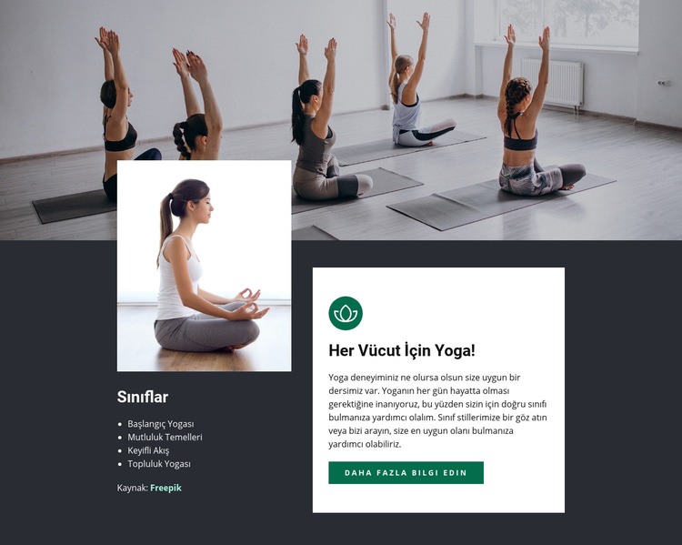 Ashtanga yoga Web Sitesi Mockup'ı