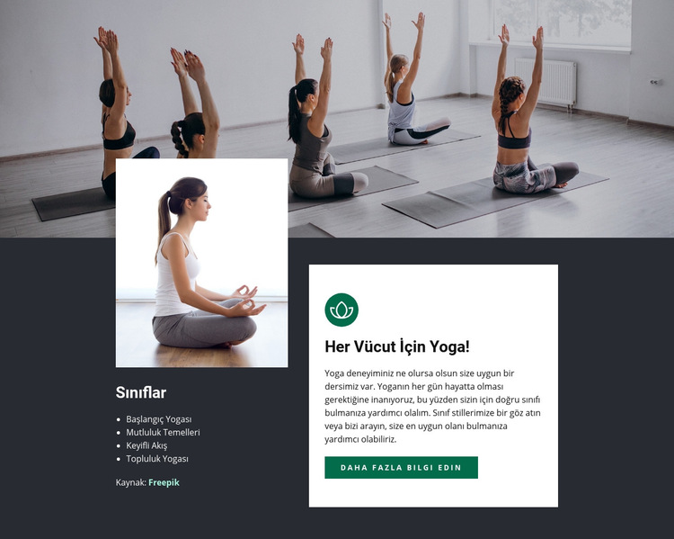 Ashtanga yoga Web Sitesi Şablonu