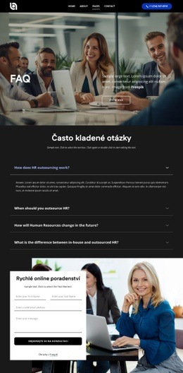 Seznam Otázek A Odpovídajících Odpovědí Responzivní Šablona CSS