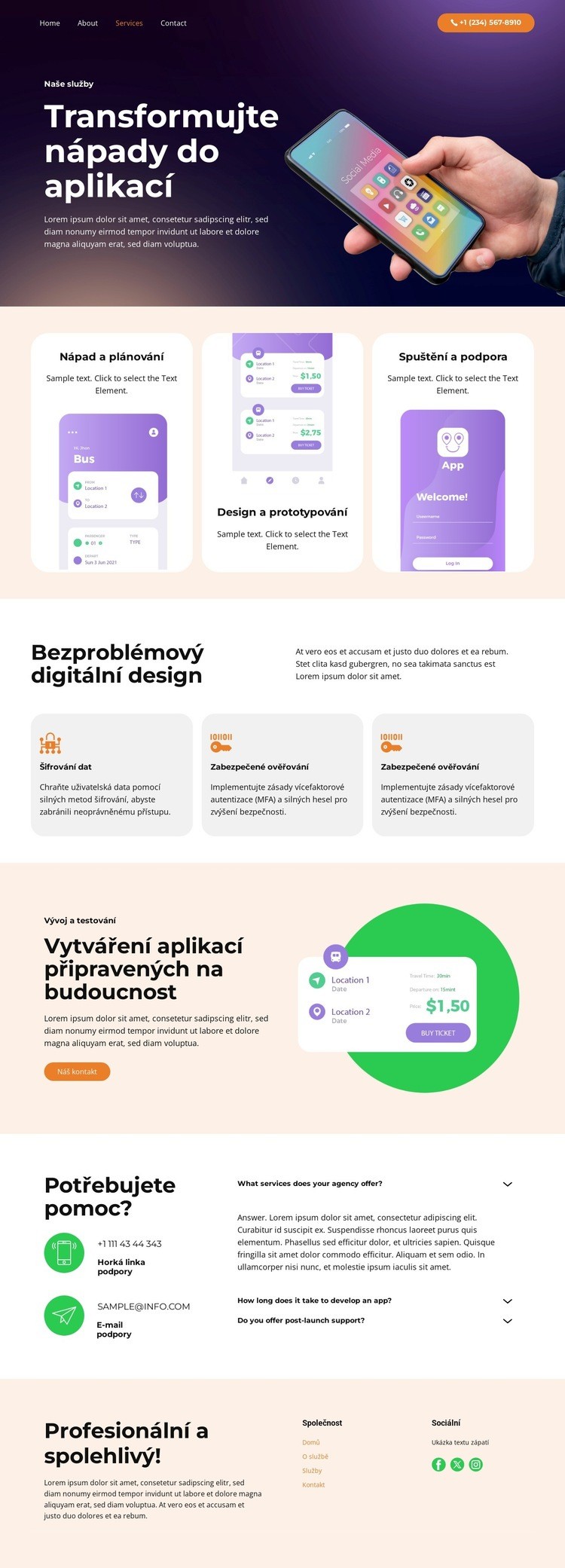 Šifrování dat Šablona HTML