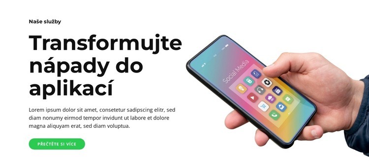 Design a prototypování Šablona webové stránky