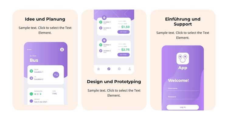 Entwicklung und Tests HTML-Vorlage