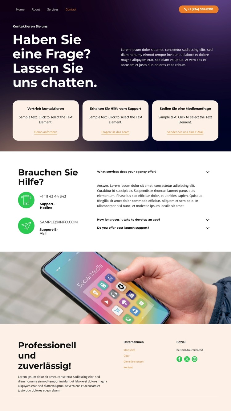 Sichere Authentifizierung HTML-Vorlage