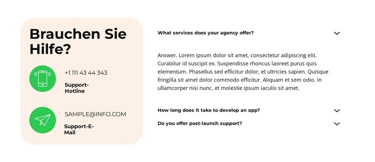 Einführung und Support Website design