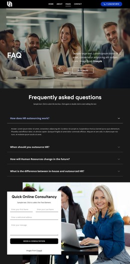 The list of questions and corresponding answers - CSS Template by Nicepage