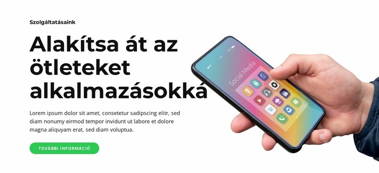 Tervezés és prototípus készítés HTML Sablon