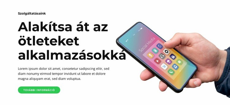 Tervezés és prototípus készítés Weboldal sablon