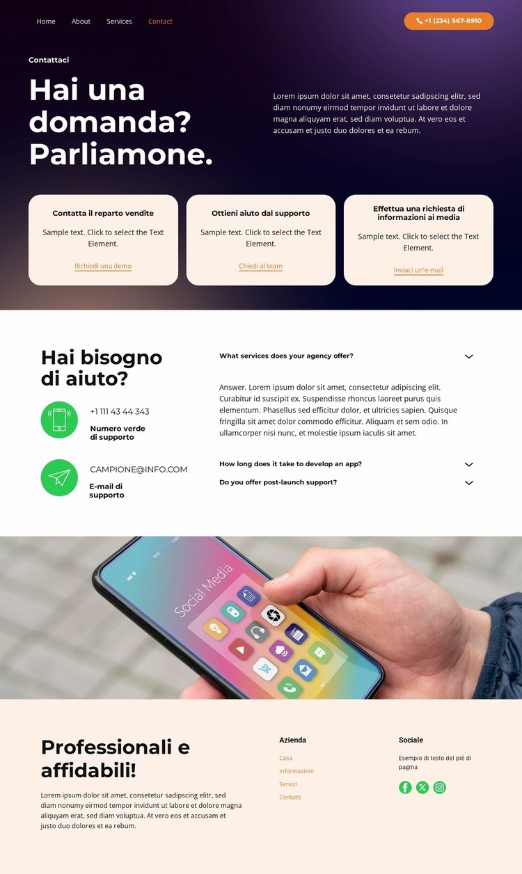 Autenticazione sicura Mockup del sito web