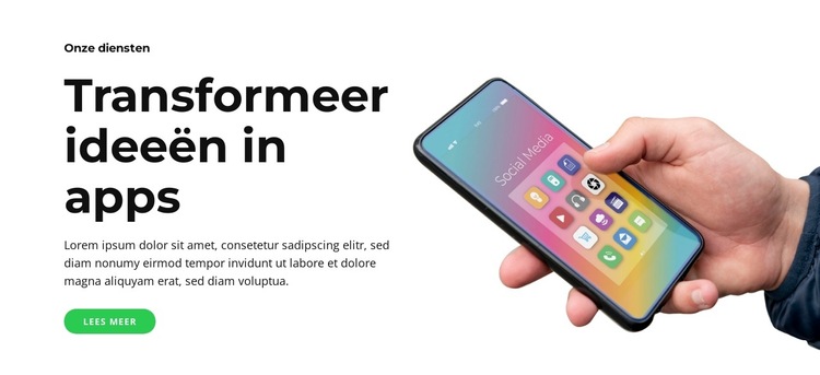 Ontwerp en prototyping Website sjabloon