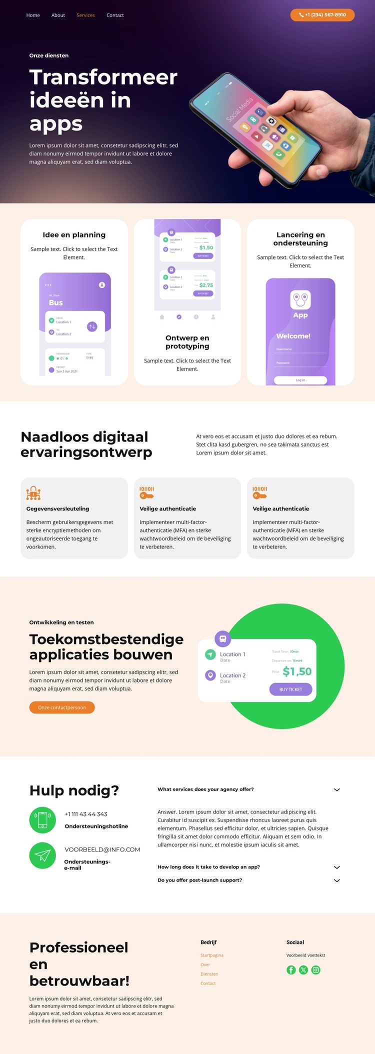 Gegevensversleuteling Website sjabloon