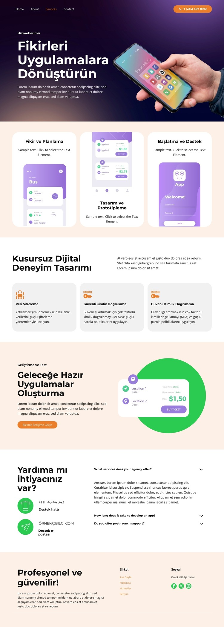 Veri Şifreleme Web Sitesi Şablonu