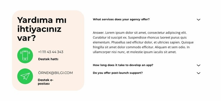 Başlatma ve Destek Web sitesi tasarımı