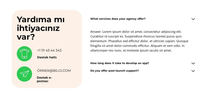 Başlatma ve Destek WordPress Teması