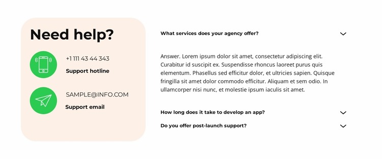 Launch and Support Website Mockup
