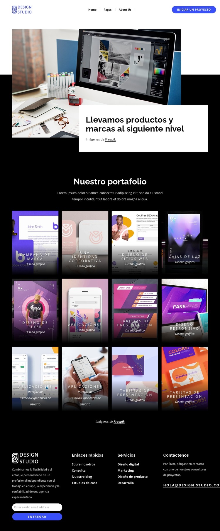 Diseño reconocido Plantilla de sitio web