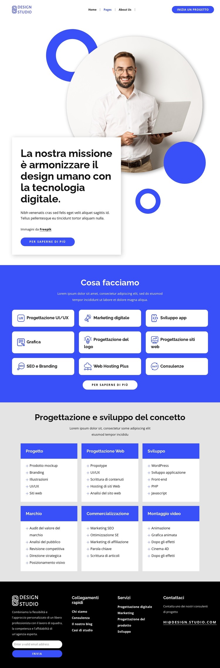 Web design e sviluppo siti web Modello HTML