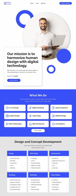 Web Design And Website Development - Create Web Page Mockup