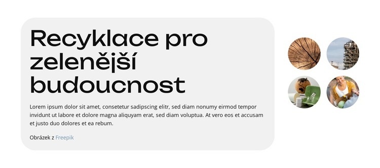 Lepší recyklace, lepší budoucnost Šablona HTML
