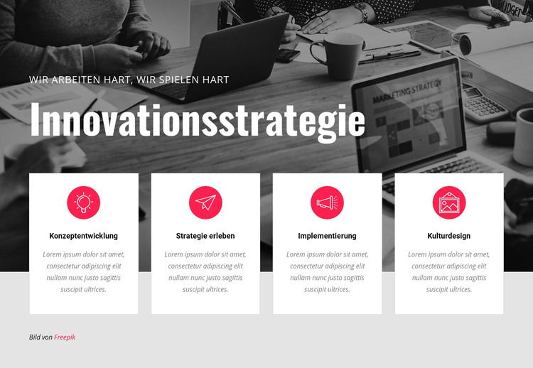 Innovationsstrategie HTML-Vorlage