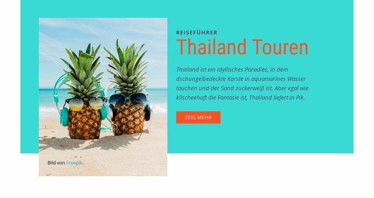 Thailand Touren Website-Modell