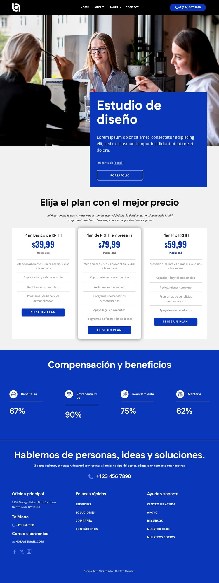 Elige el mejor plan de precios Plantilla HTML