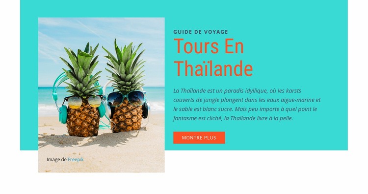 Tours en Thaïlande Conception de site Web
