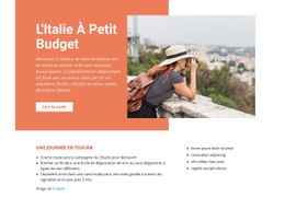 Visites À Petit Budget En Italie - Drag And Drop HTML Builder