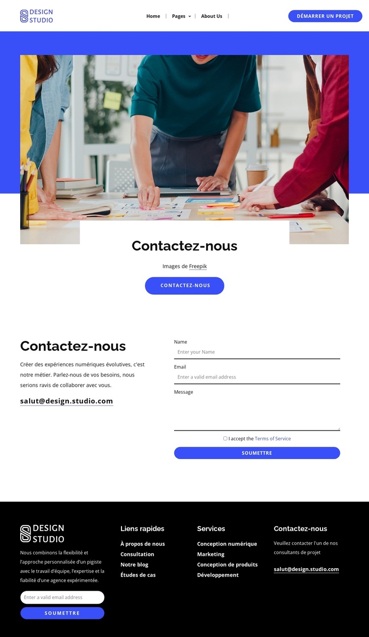 Parlez-nous de vos besoins Modèle de site Web
