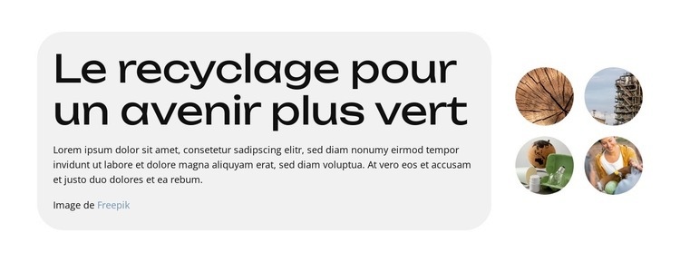 Un meilleur recyclage pour un meilleur avenir Modèle d'une page