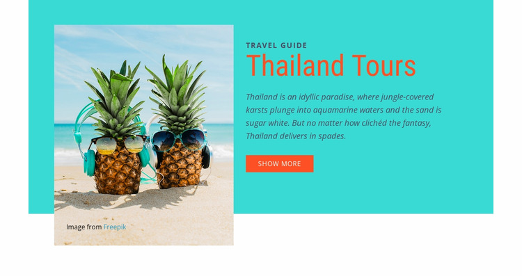 Thailand tours Html Website Builder