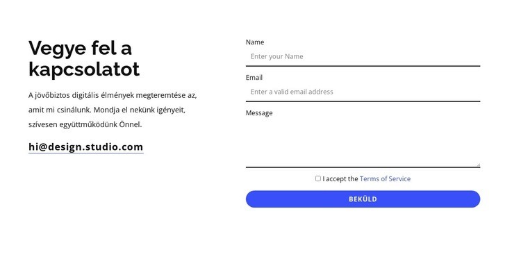 Segítünk a kapcsolatfelvételben HTML Sablon