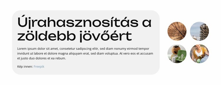 Jobb újrahasznosítás, jobb jövő HTML Sablon