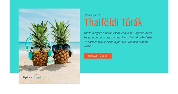 Thaiföldi túrák Weboldal tervezés
