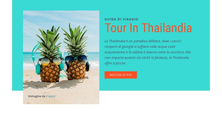 Tour in Thailandia Costruttore di siti web HTML