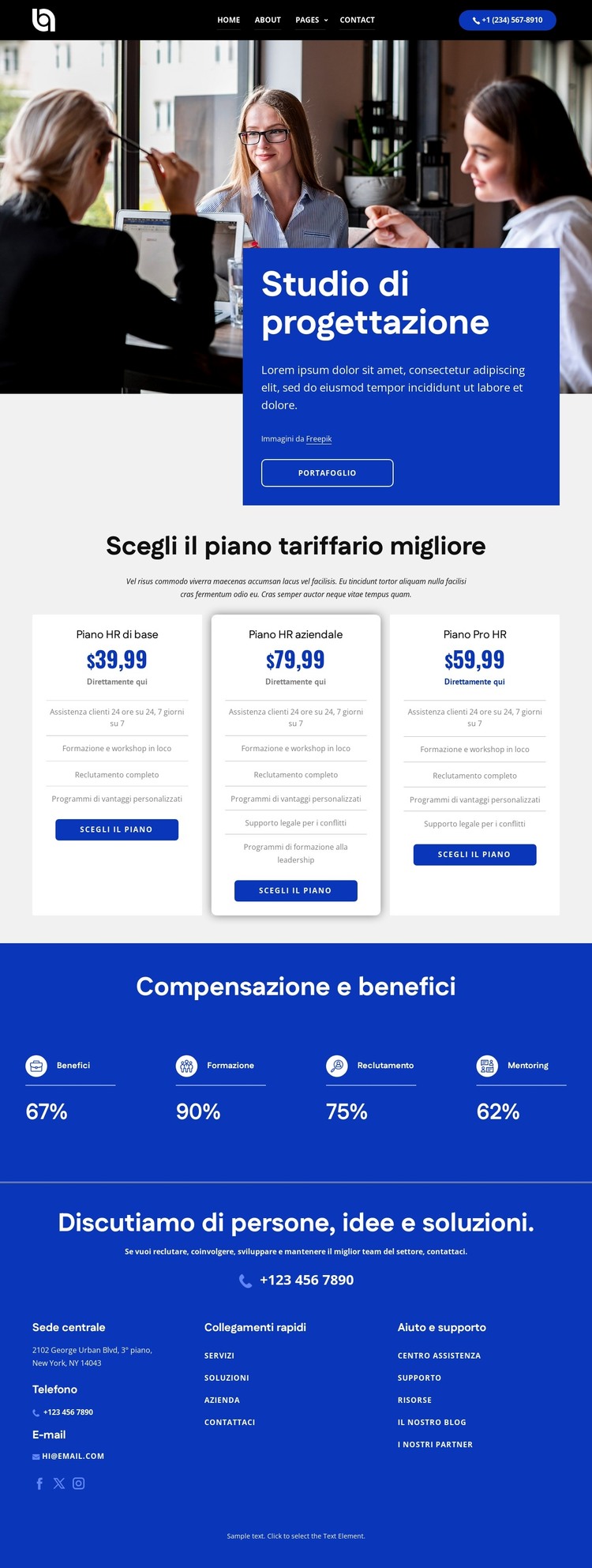Scegli il miglior piano tariffario Modello HTML