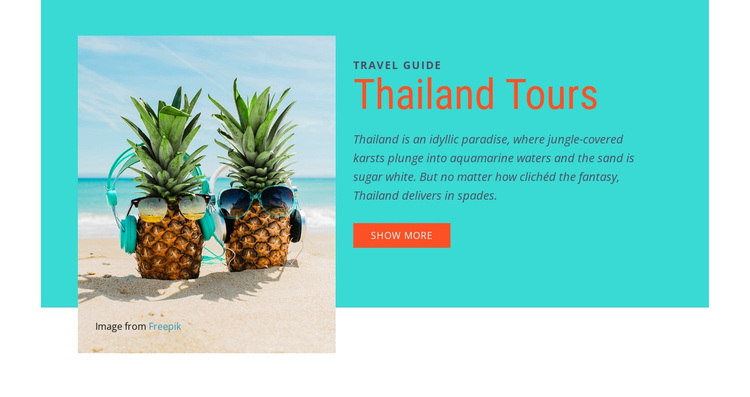 Thailand tours Joomla Page Builder