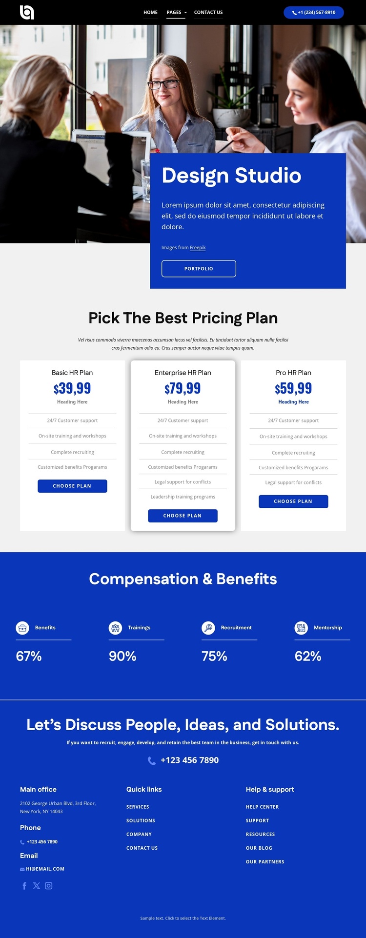 Pick the best pricing plan Joomla Template