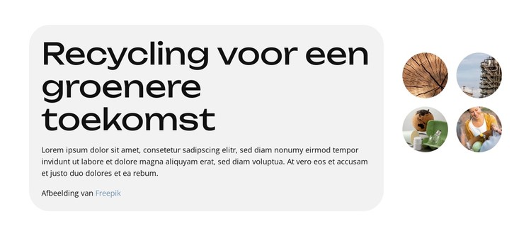 Beter recyclen, betere toekomst CSS-sjabloon