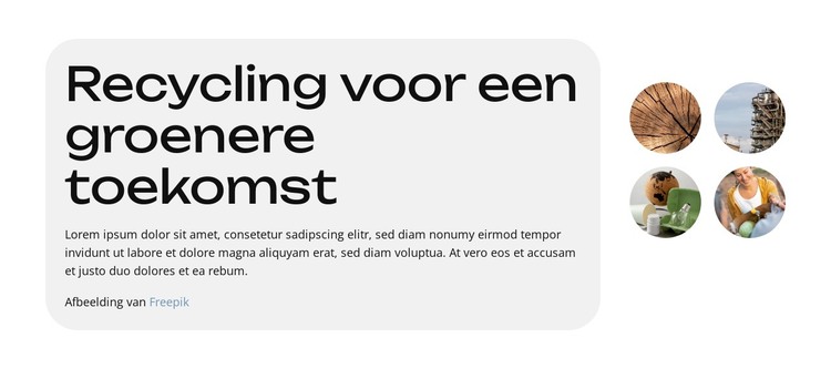 Beter recyclen, betere toekomst HTML-sjabloon