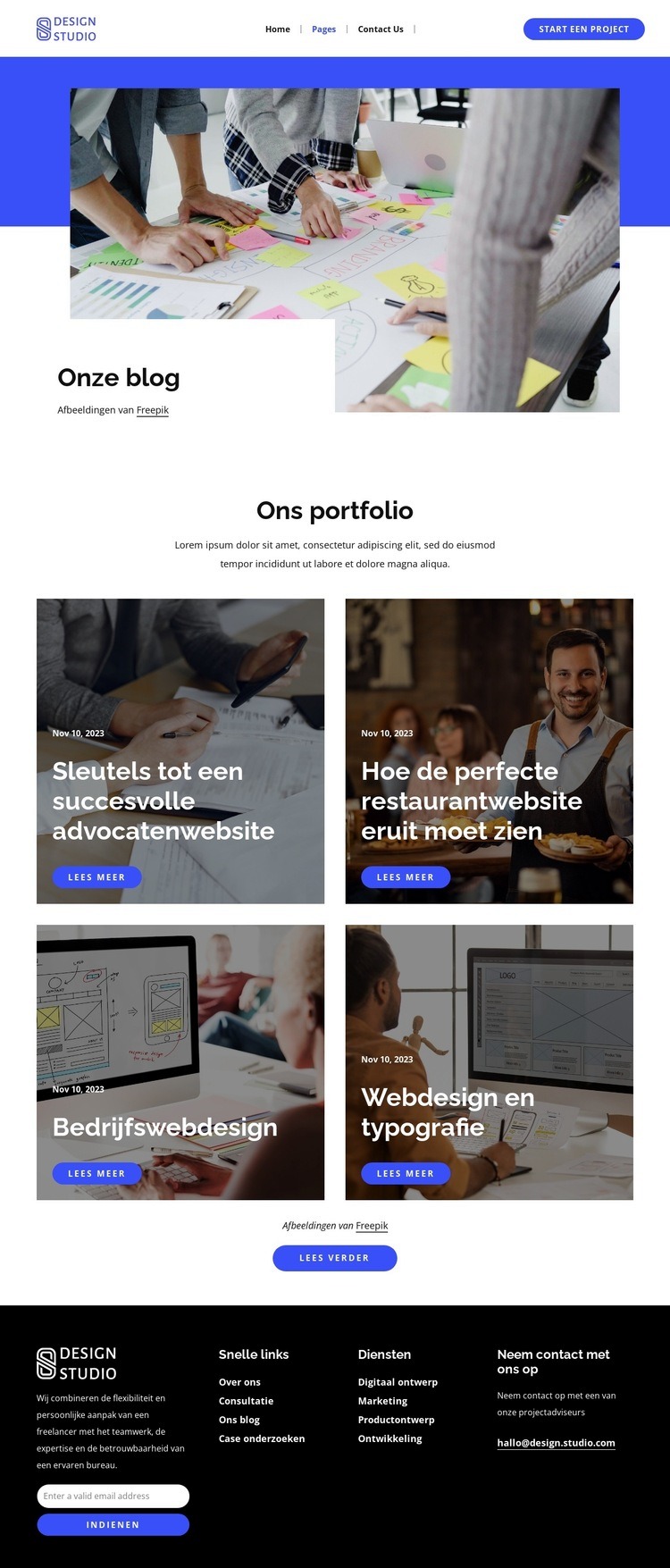 Ontwerpstudio blog Website ontwerp